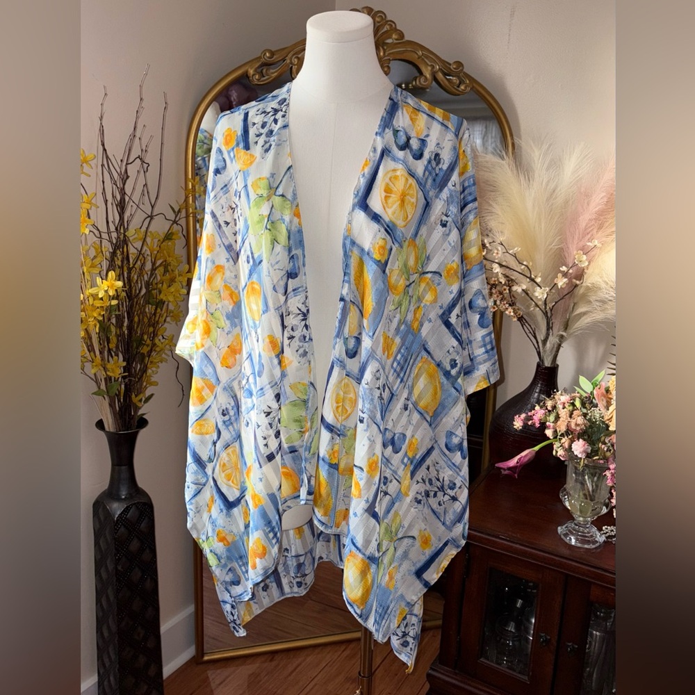 Cato Lemon print Kimono